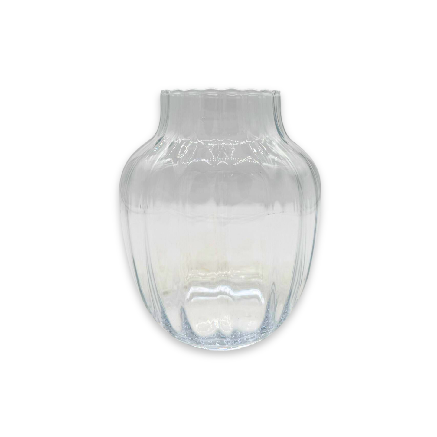 Classic Clear Bevelled Vase