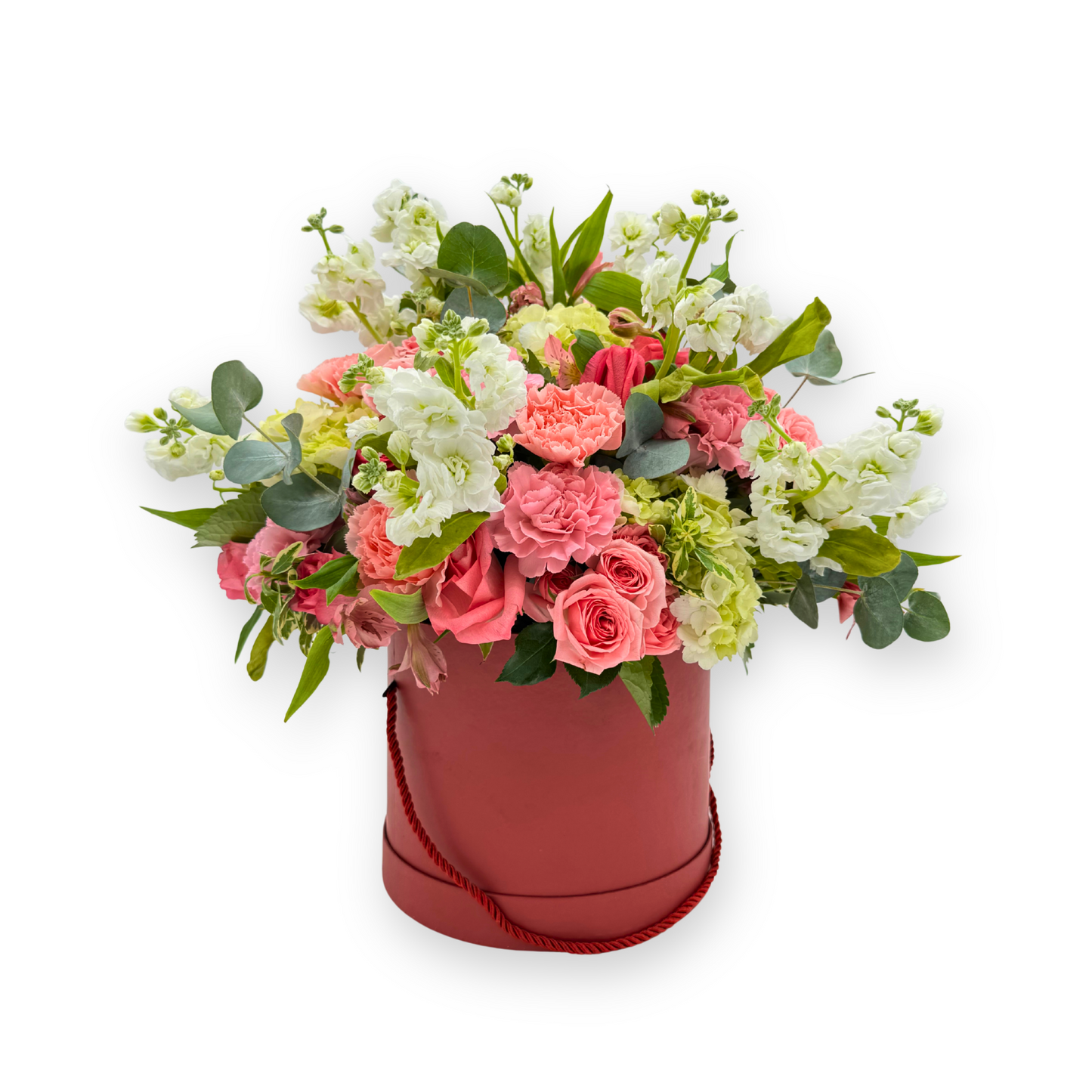 Blush Elegance in a Pink Hat Box