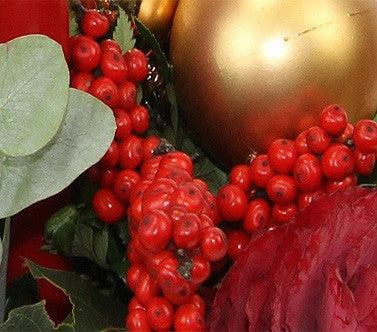 Red and Gold Flower Arrangement