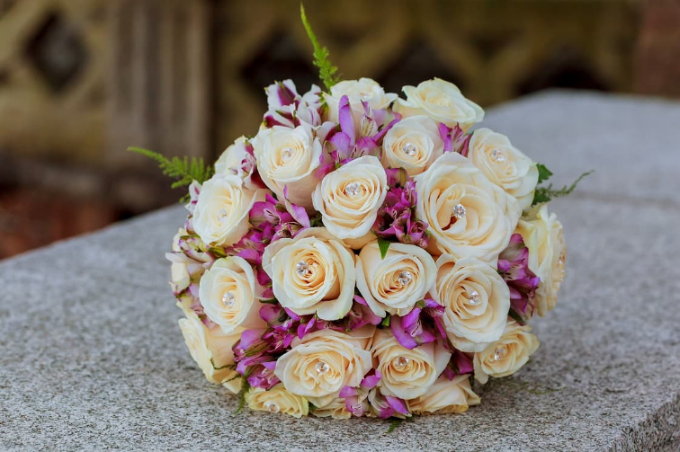 bridal bouquet, wedding, wedding flowers