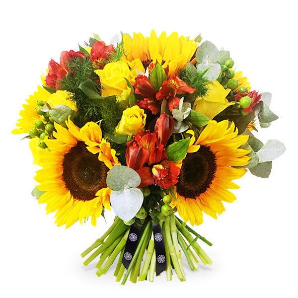 Flower Station Sunflowers That Wow & Delight 1 Bouquet with sunflowers and roses