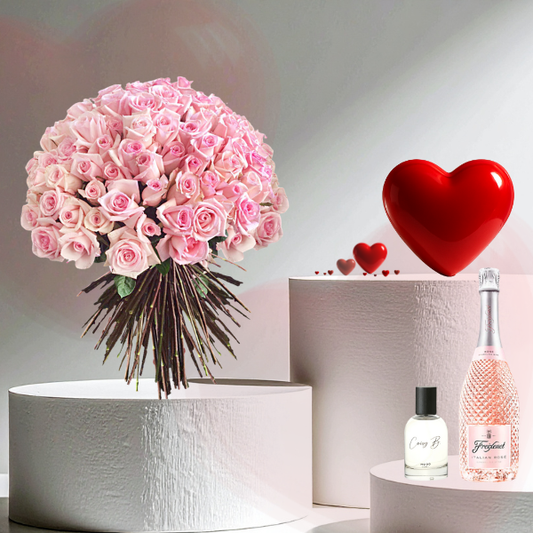 101 Pink Roses Celebration