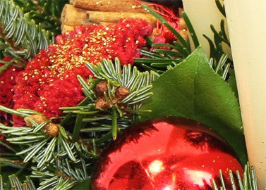 White Candle Xmas Arrangement