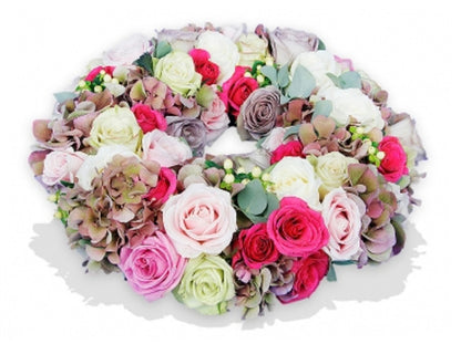 Sweet Roses and Hydrangea Wreath