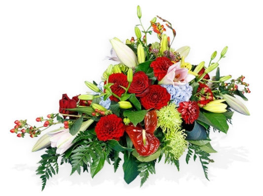 Reds, Yellows and Blues in an Oasis Dish