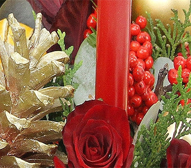 Traditional Christmas Flower Arrangement