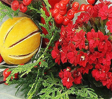 Traditional Christmas Flower Arrangement