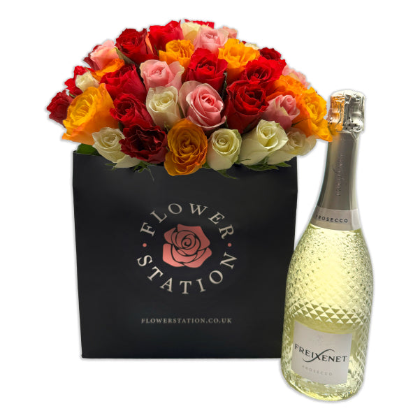 Лучшие подарочные наборы Flor -station 1 Особый момент с Fizz - празднуйте Sparkle, лучший подарок, расцвеченный цветочной станцией
