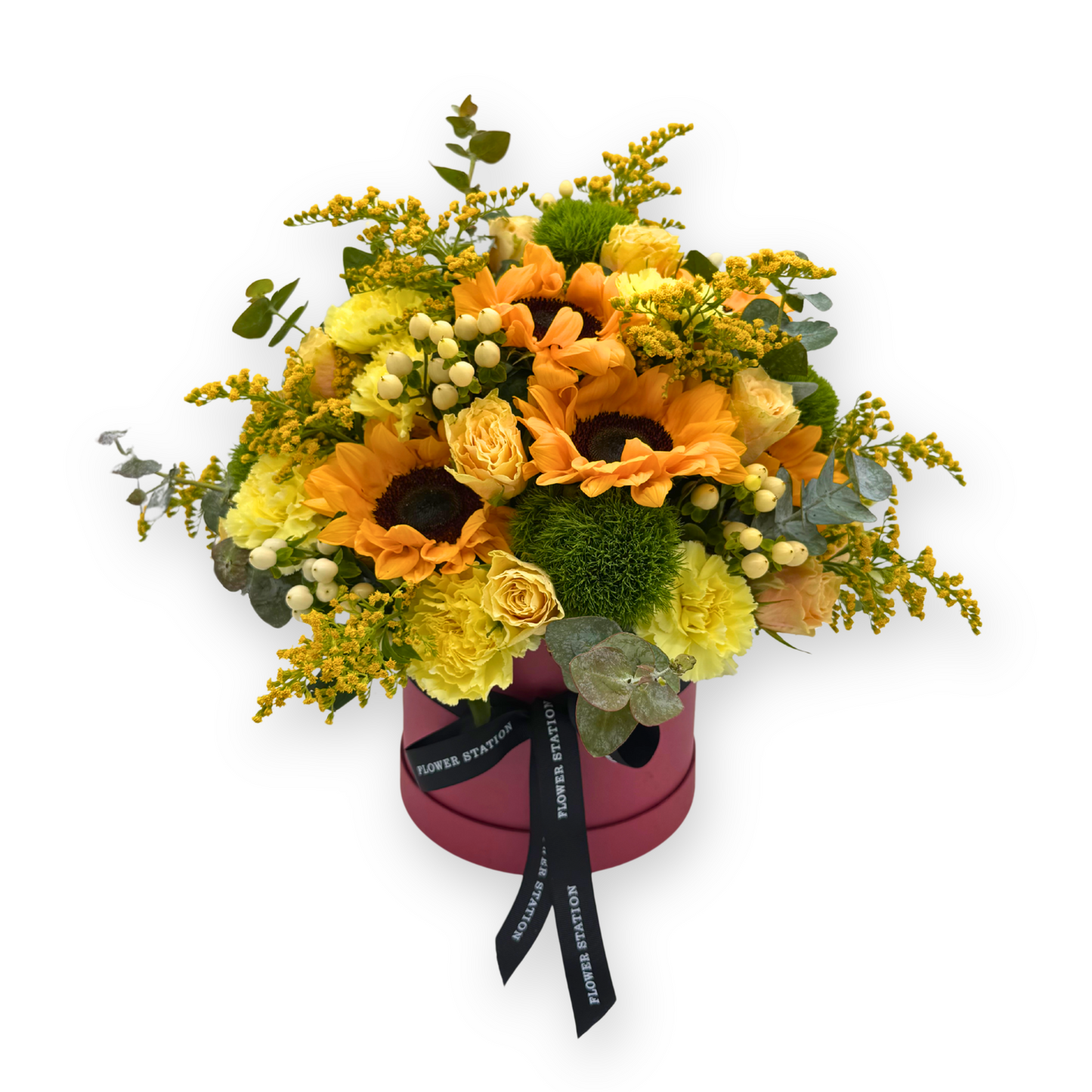 Sunshine Elegance in a Pink Hat Box