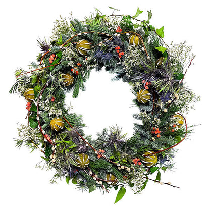 Berries and Willow Christmas Wreath