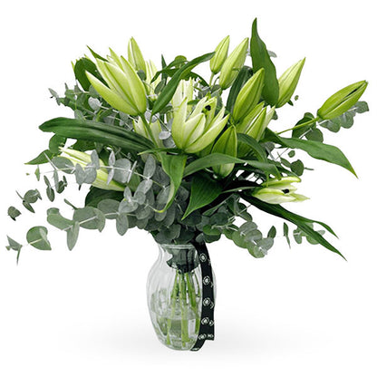 white lily bouquet delivery uk White Lilies in a Vase | Birthday Flower Delivery